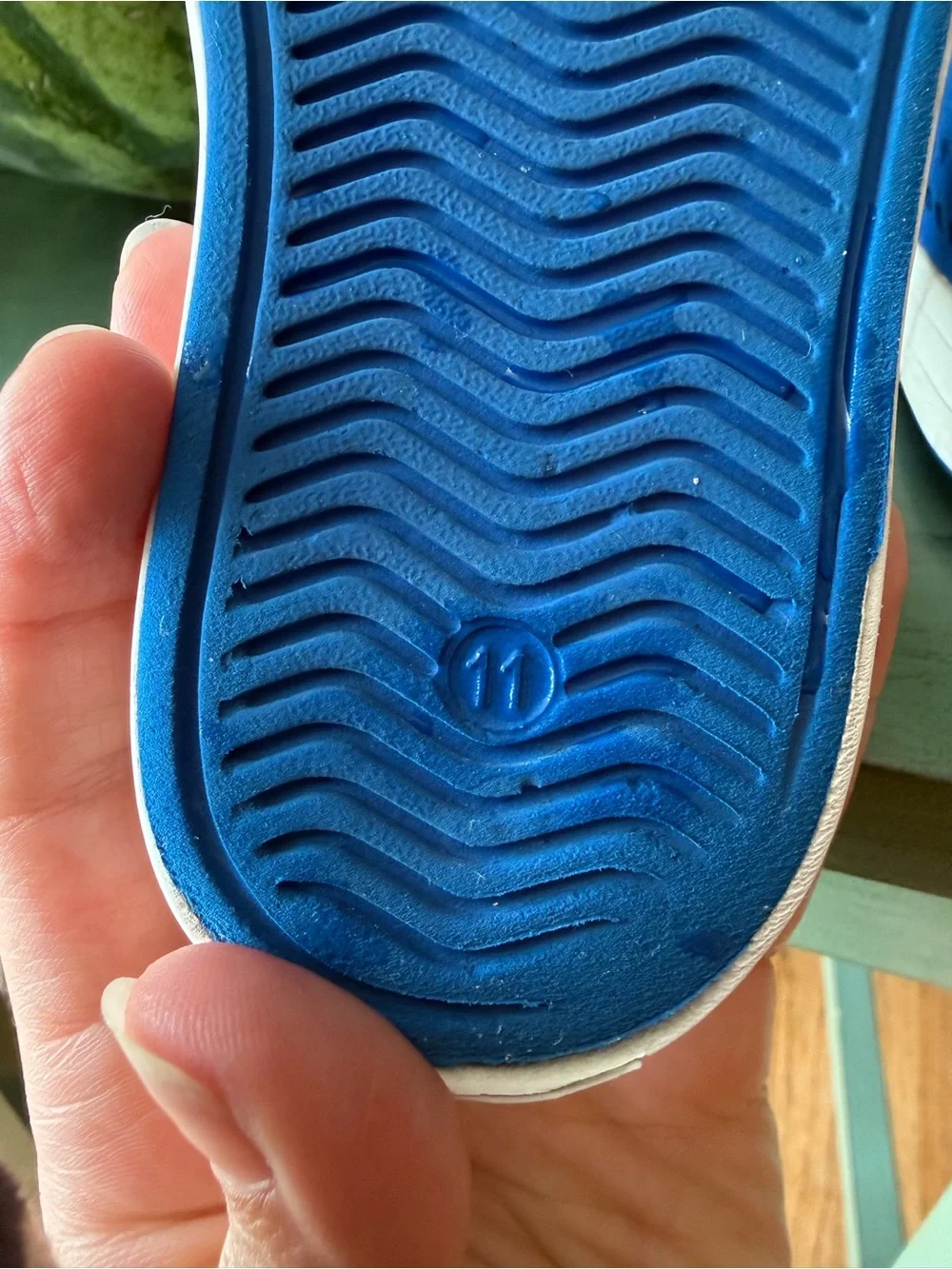 Skechers Blue Slip-On Kids Water Shoes with White Toe